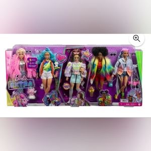 Barbie extra 5 dill set w/ 6 pets and 70 styling pieces